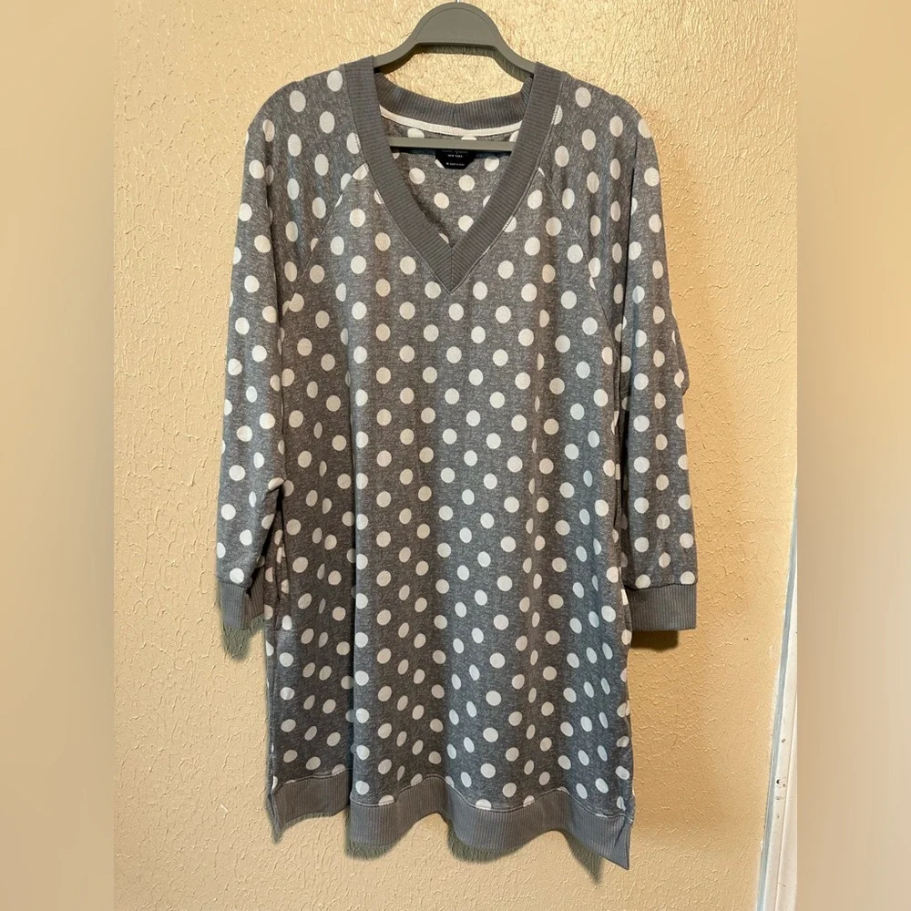 Kate Spade Women Polka Dot Pajama‎ Sleep Shirt Size Medium Soft Pockets
